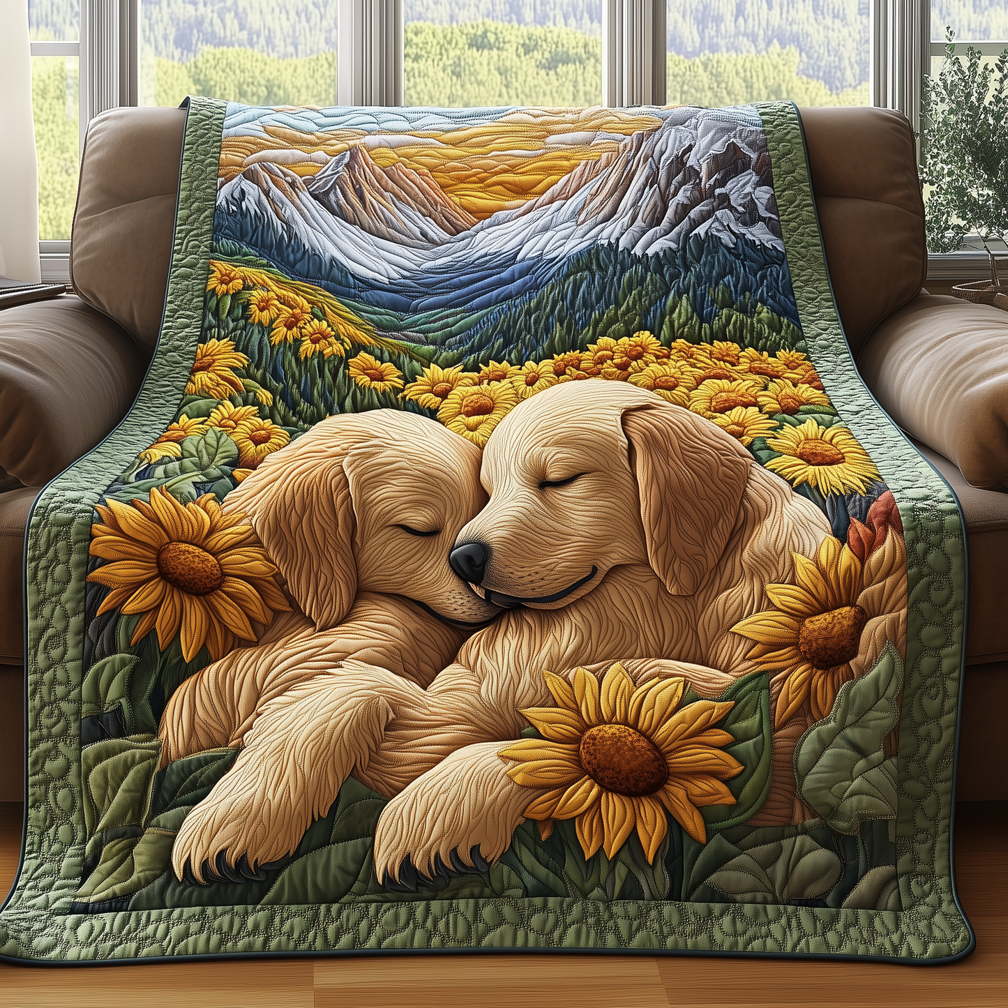 Sunny Paws Retreat Quilted Blanket GFTOHD2296