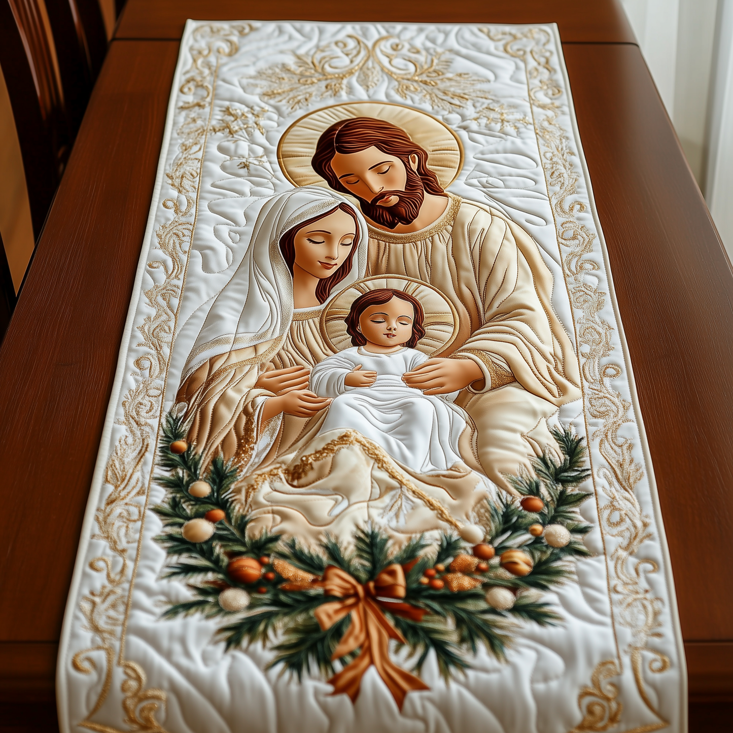 Nativity Blessing Quilted Table Runner GFTOHD250