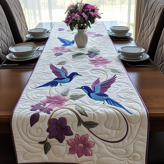 Elegant Hummingbird Quilted Table Runner GFTOHD669