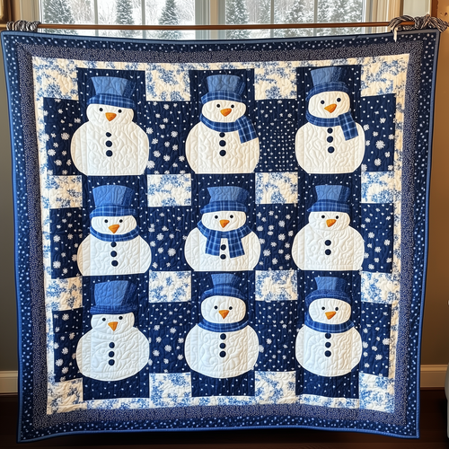 Don't Flurry Be Happy Snowman Quilted Blanket GFTONL157