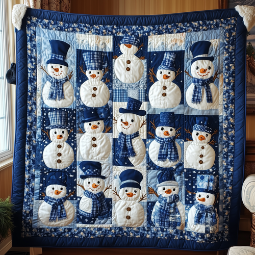 Don't Flurry Be Happy Snowman Quilted Blanket GFTONL159