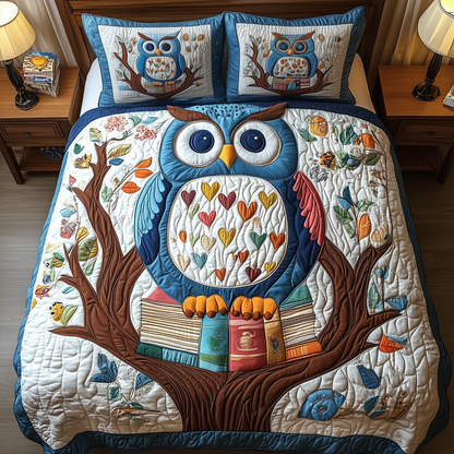 The Owlchemy 3-Piece Quilted Bedding Set GFTONL1958