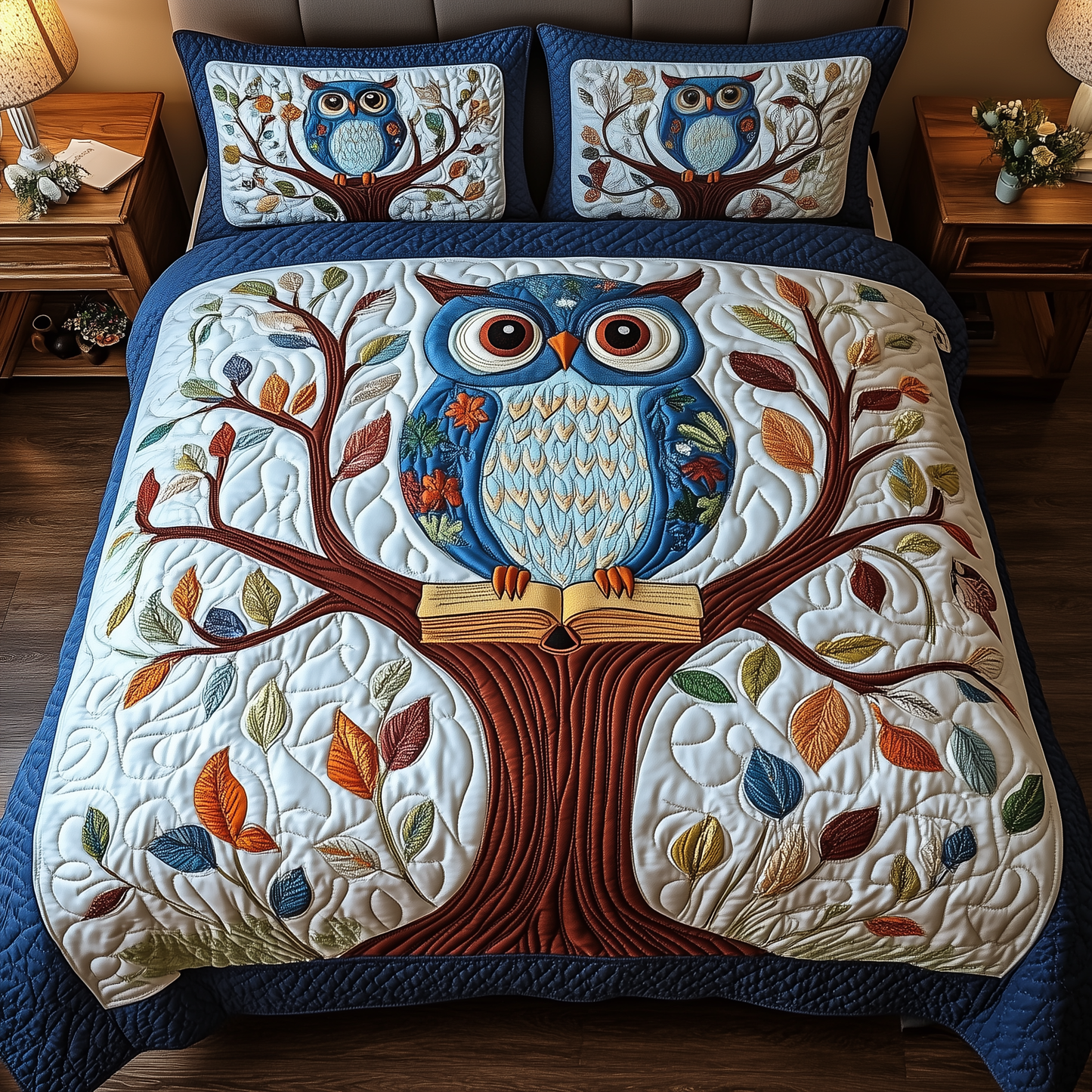 The Owlchemy 3-Piece Quilted Bedding Set GFTONL1959