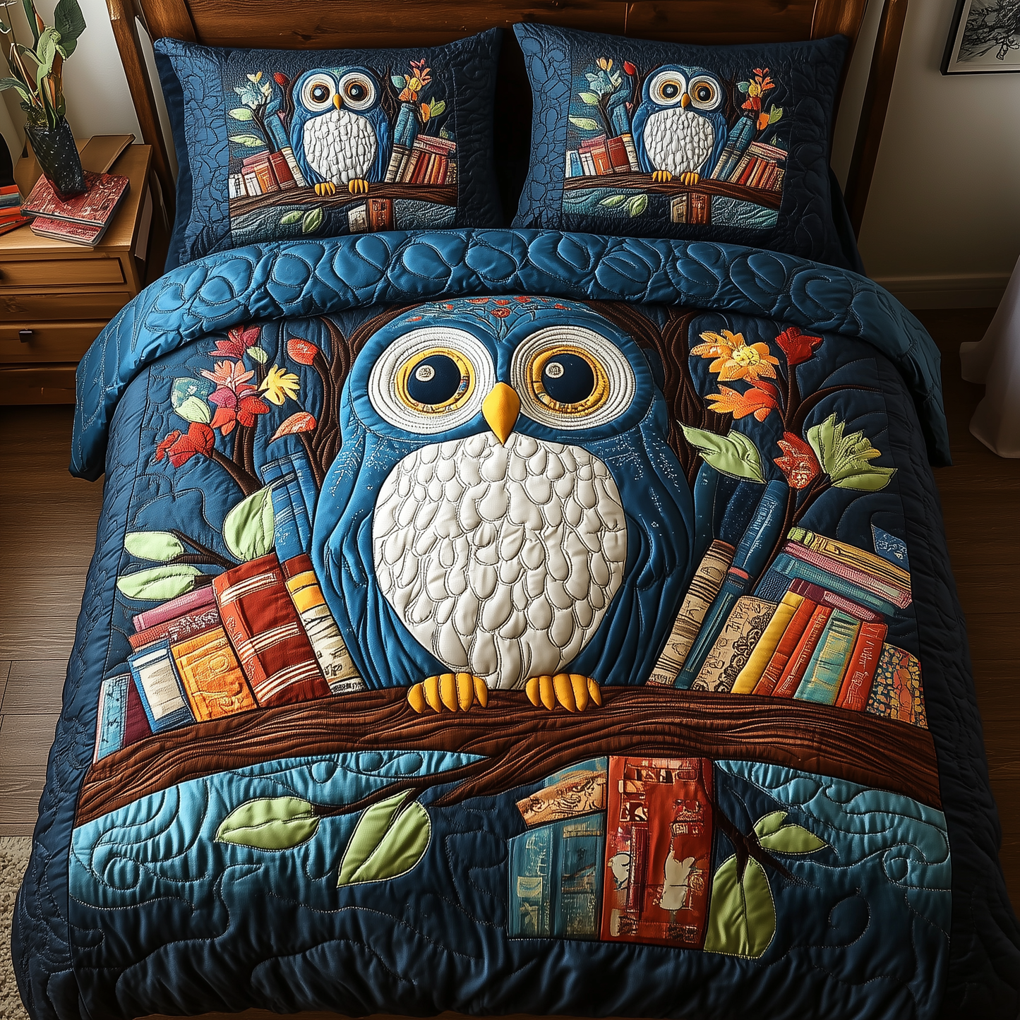 The Owlchemy 3-Piece Quilted Bedding Set GFTONL1960