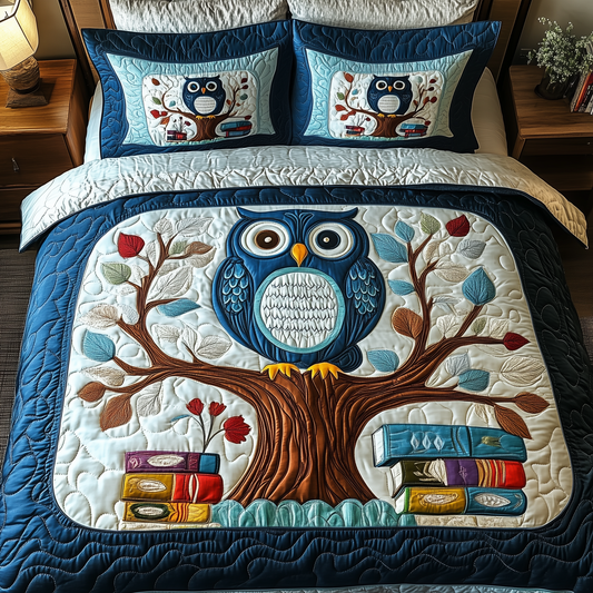 The Owlchemy 3-Piece Quilted Bedding Set GFTONL1961