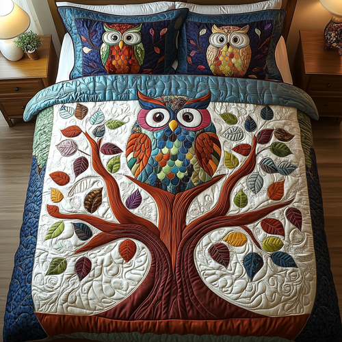 The Owlchemy 3-Piece Quilted Bedding Set GFTONL1963