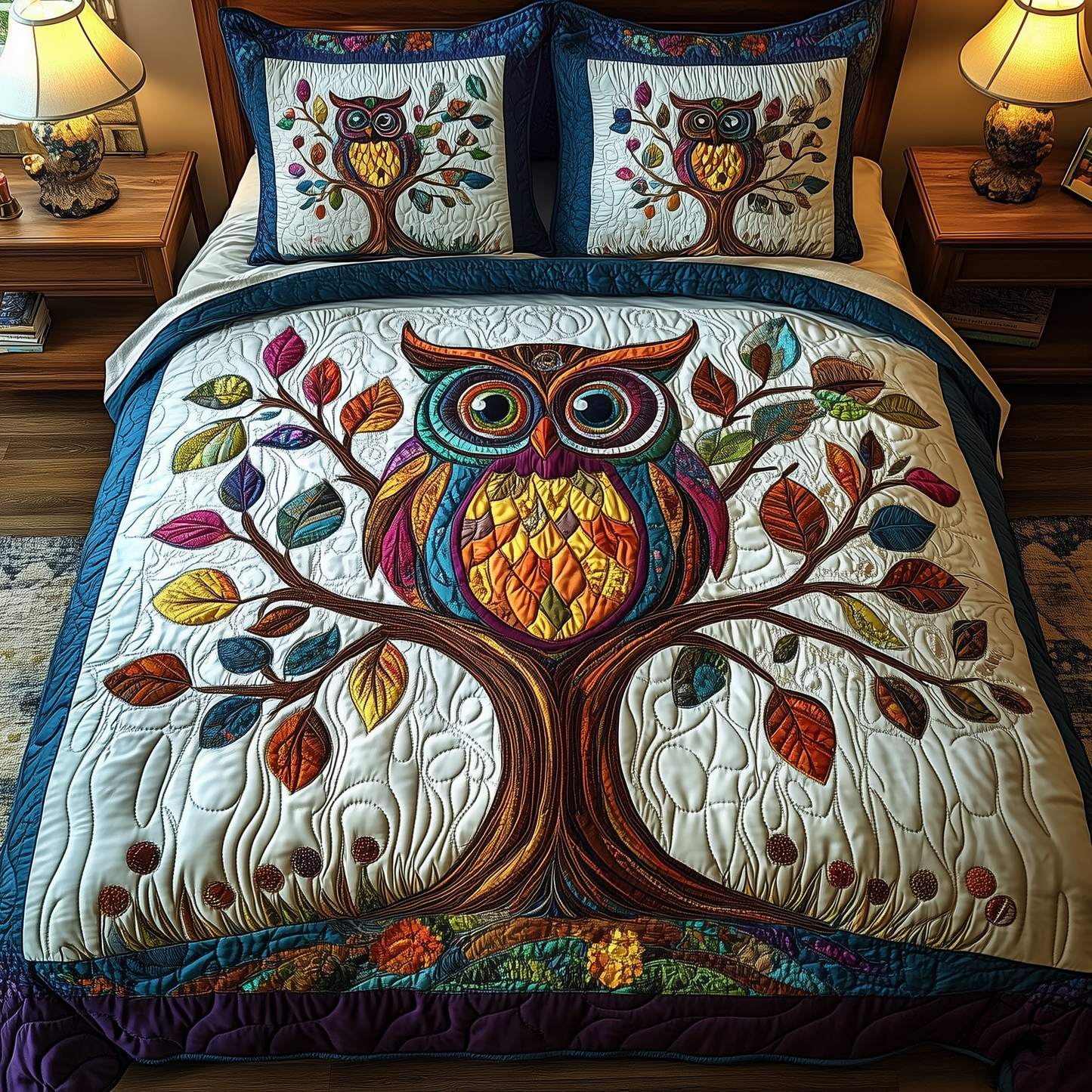 The Owlchemy 3-Piece Quilted Bedding Set GFTONL1966