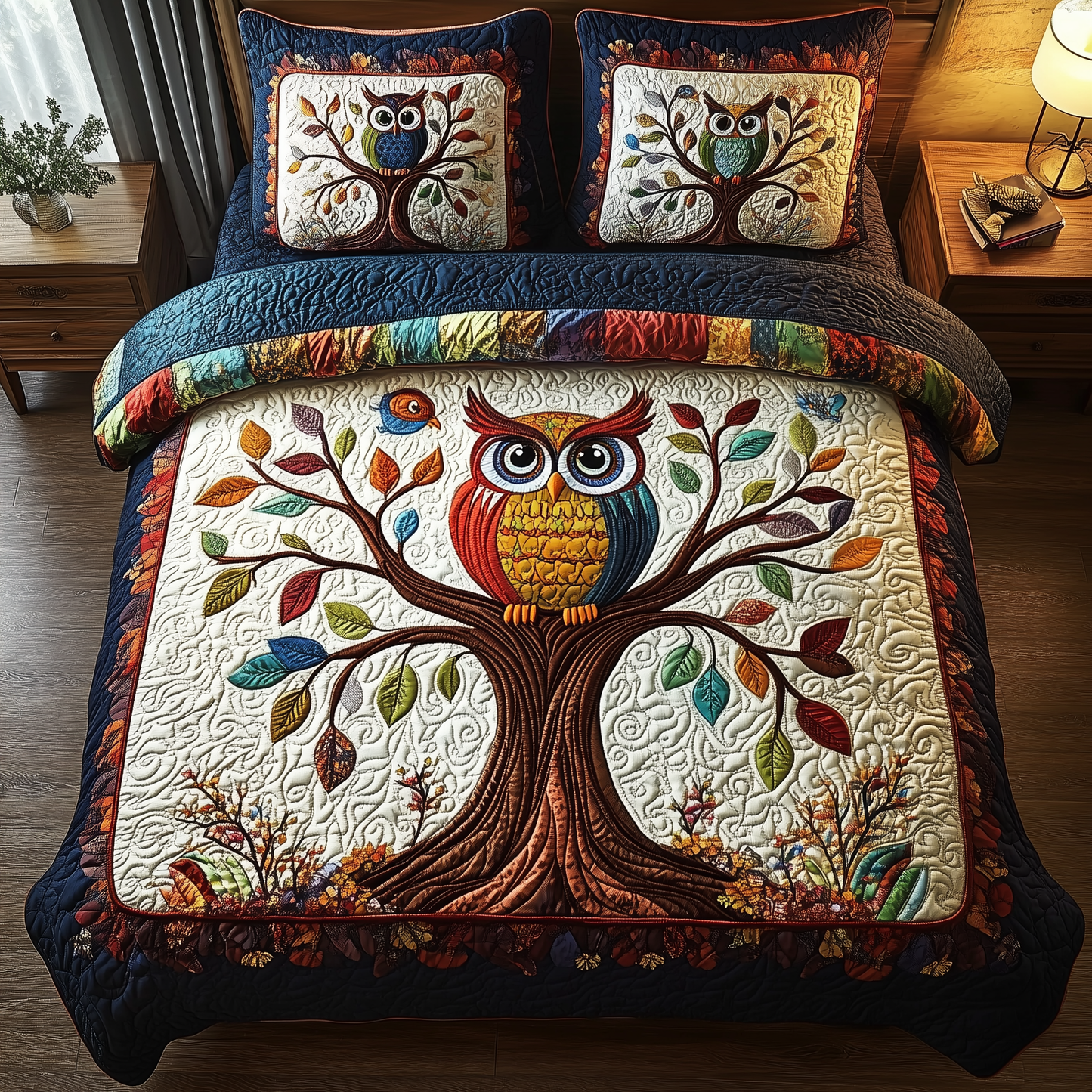 The Owlchemy 3-Piece Quilted Bedding Set GFTONL1967