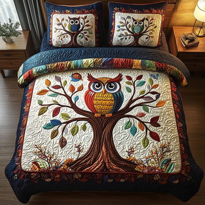 The Owlchemy 3-Piece Quilted Bedding Set GFTONL1967