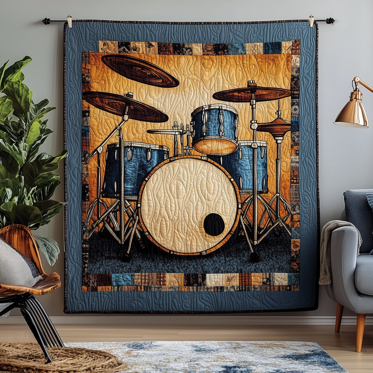 Drum Lover Quilted Blanket GFTOTL1064