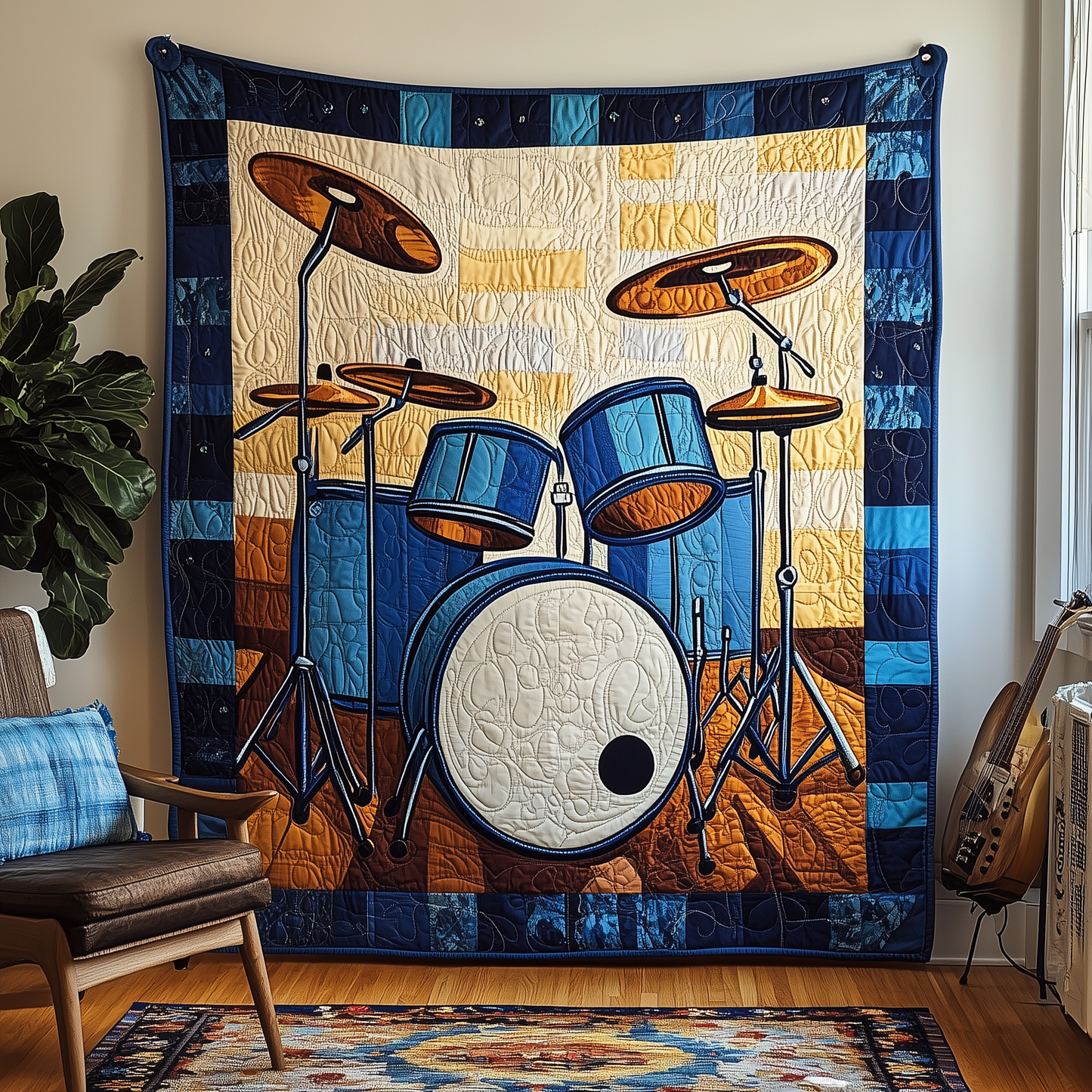 Drum Lover Quilted Blanket GFTOTL1067