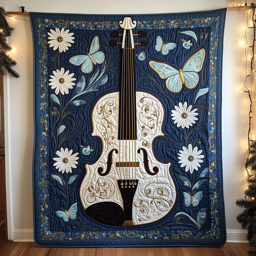 Blue Violin Quilted Blanket GFTOTL1141