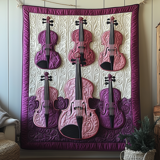 Classical Purple Strings Quilted Blanket GFTOTL1285