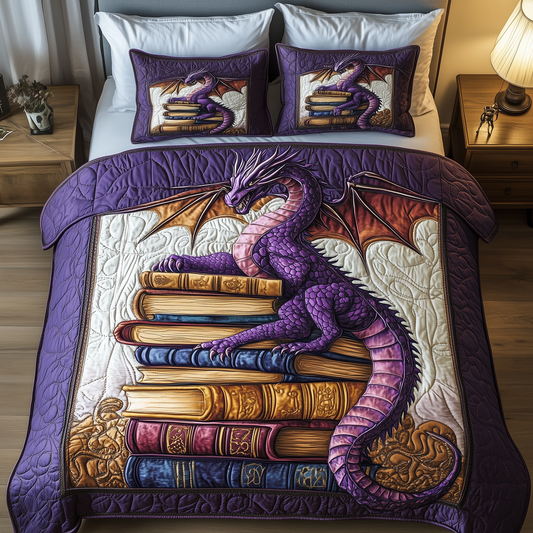 Wisdom Dragon 3-Piece Quilted Bedding Set GFTOTL1917