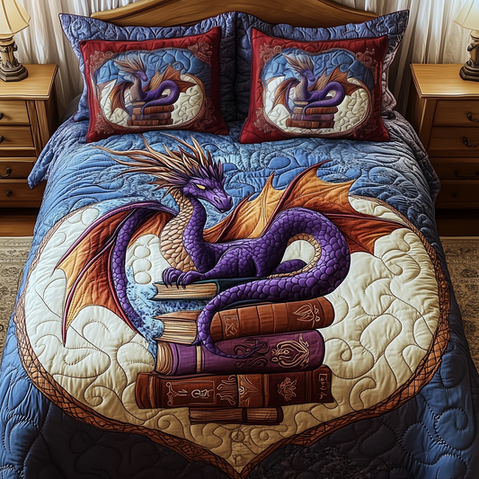 Wisdom Dragon 3-Piece Quilted Bedding Set GFTOTL1918