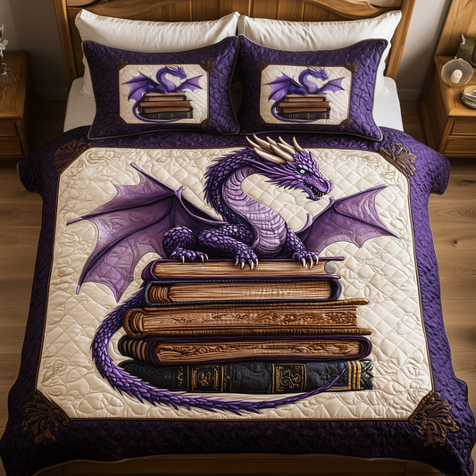 Wisdom Dragon 3-Piece Quilted Bedding Set GFTOTL1919