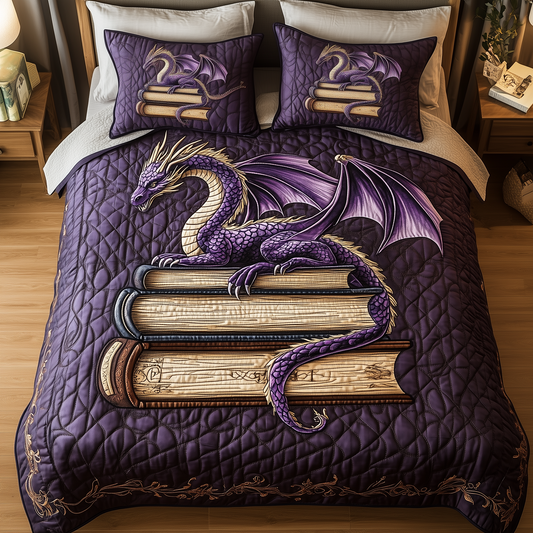 Wisdom Dragon 3-Piece Quilted Bedding Set GFTOTL1920