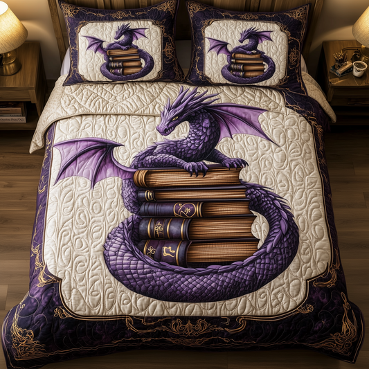 Wisdom Dragon 3-Piece Quilted Bedding Set GFTOTL1921