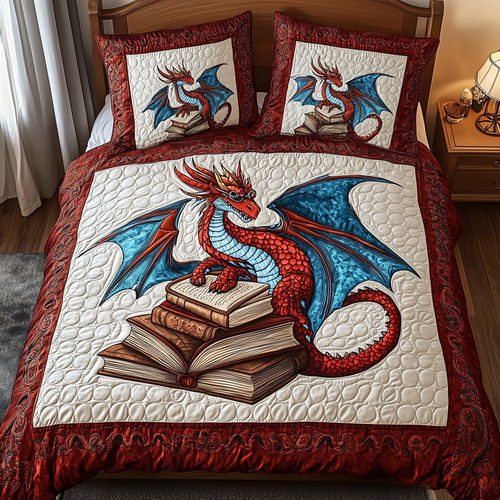 Wisdom Dragon 3-Piece Quilted Bedding Set GFTOTL1922