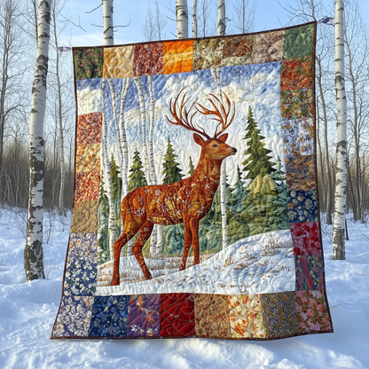 Winter Deer Quilted Blanket GFTOTL1945