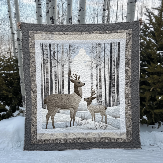 Winter Deer Quilted Blanket GFTOTL1946