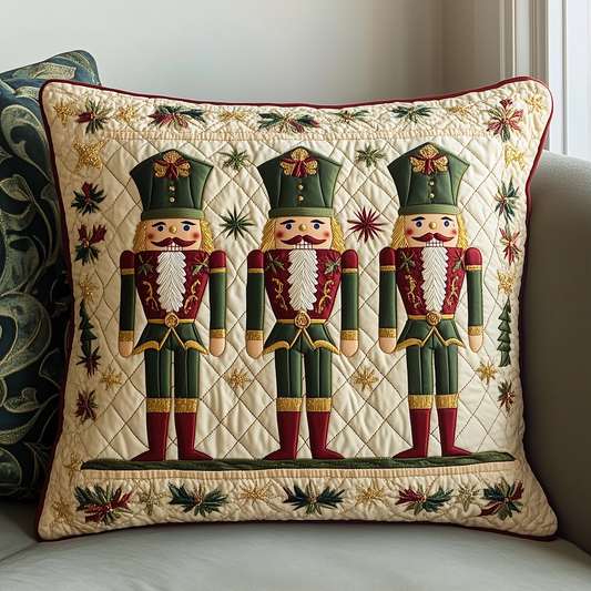 Burgundy Nutcracker Quilted Pillow Case GFTOTL739