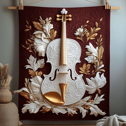 Elegant Violin Quilted Blanket GFTOTP1576