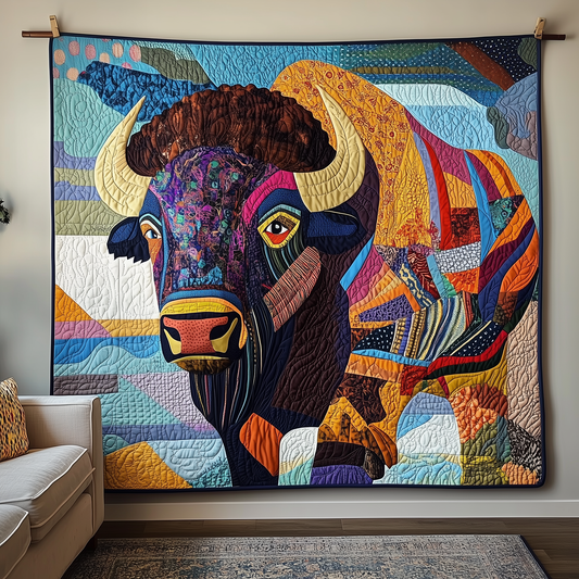 Vibrant Bison Embrace Quilted Blanket GFTOTP2234