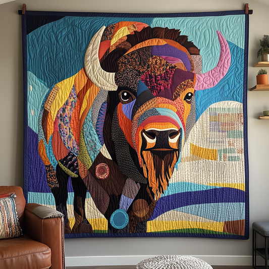 Vibrant Bison Embrace Quilted Blanket GFTOTP2235