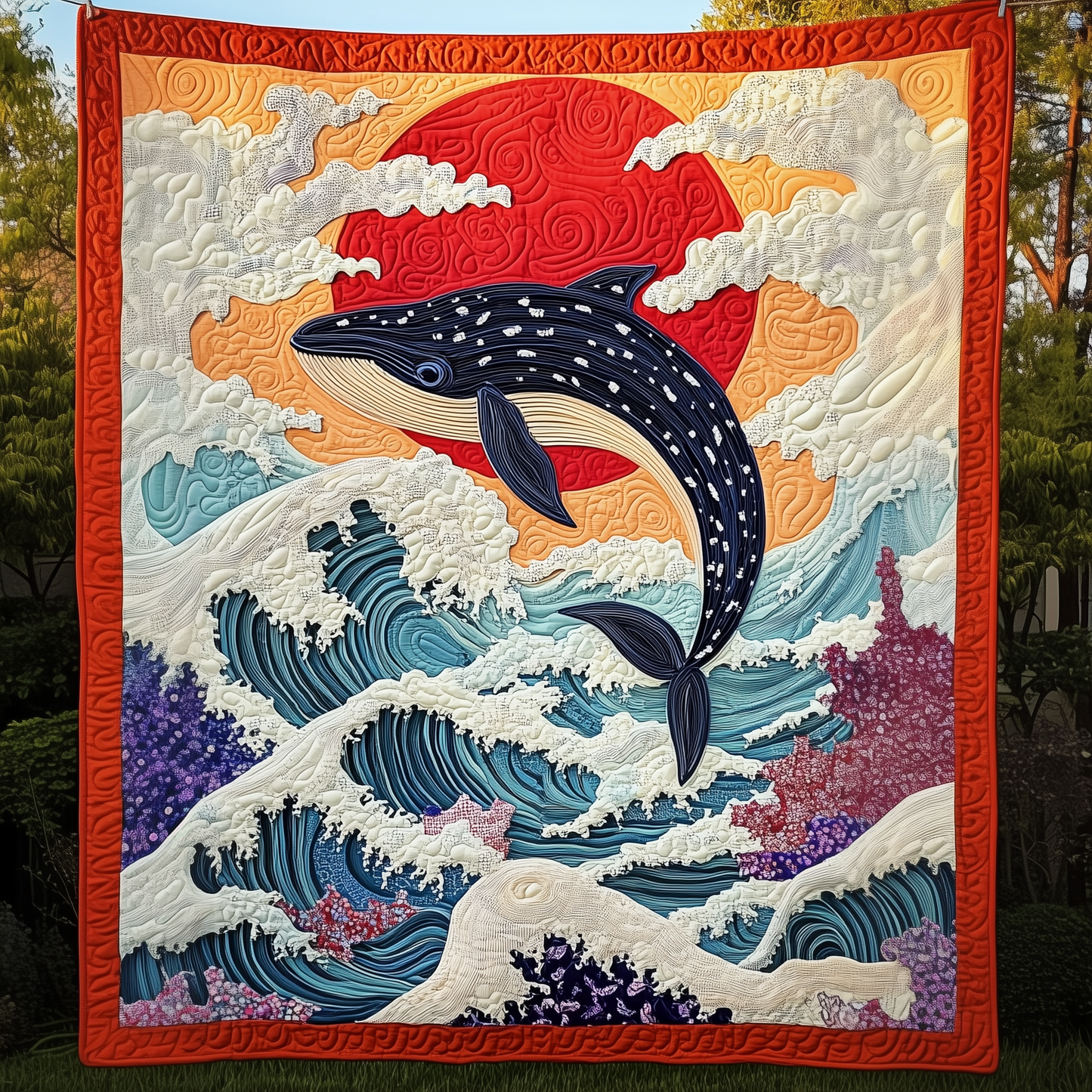 Whale Serenity Quilted Blanket GFTOTP2266