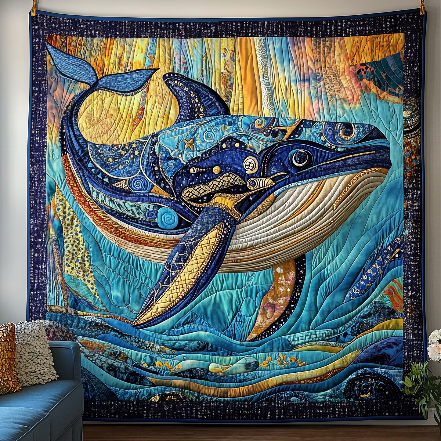 Mistique Whale Quilted Blanket GFTOTP2270