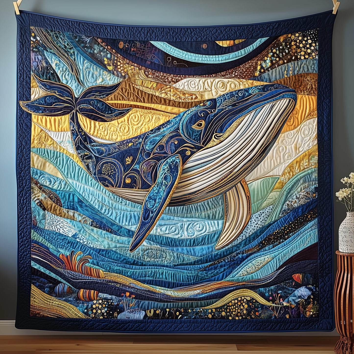 Mistique Whale Quilted Blanket GFTOTP2272