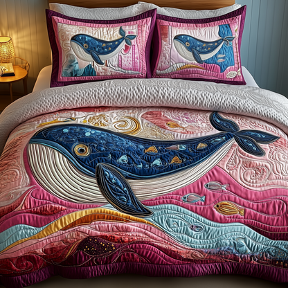 Mistique Whale 3-Piece Quilted Bedding Set GFTOTP2281