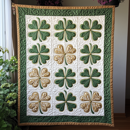 Irish Shamrock Quilted Blanket GFTOTP2299