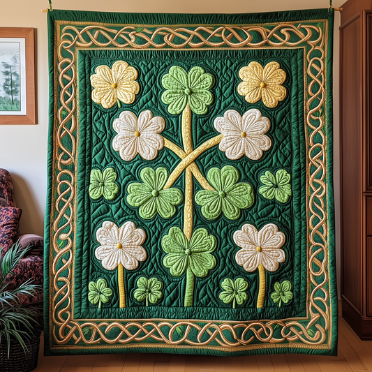 Irish Shamrock Quilted Blanket GFTOTP2304