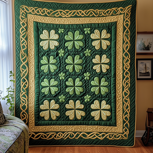 Irish Shamrock Quilted Blanket GFTOTP2306