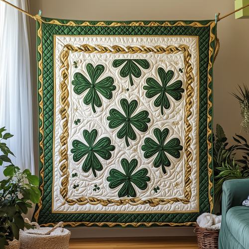 Irish Shamrock Quilted Blanket GFTOTP2308