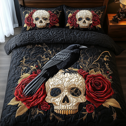 The Raven Dark Requiem 3-Piece Quilted Bedding Set GFTOTP2333