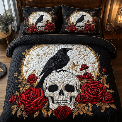 The Raven Dark Requiem 3-Piece Quilted Bedding Set GFTOTP2334