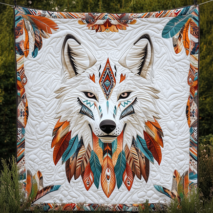 Native Wolf Quilted Blanket GFTOTP2348