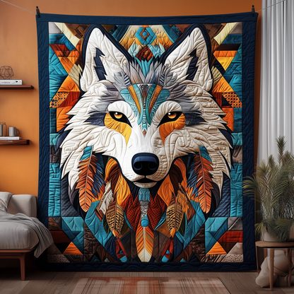 Native Wolf Quilted Blanket GFTOTP2351