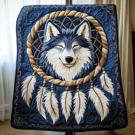 Native Wolf Quilted Blanket GFTOTP2354