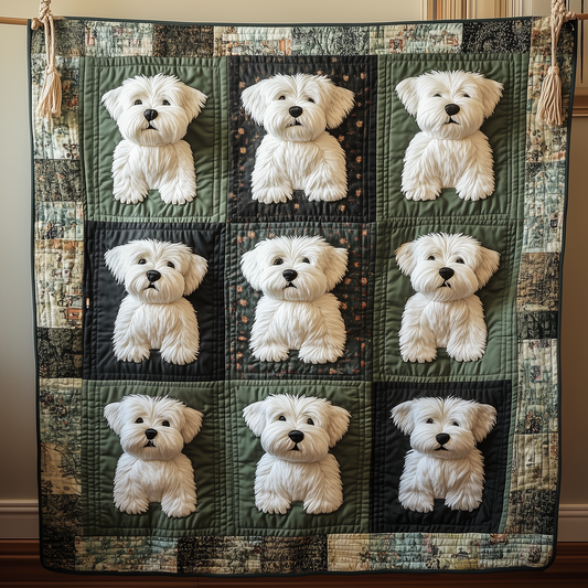 Pluffy Westie Quilted Blanket GFTOTP235