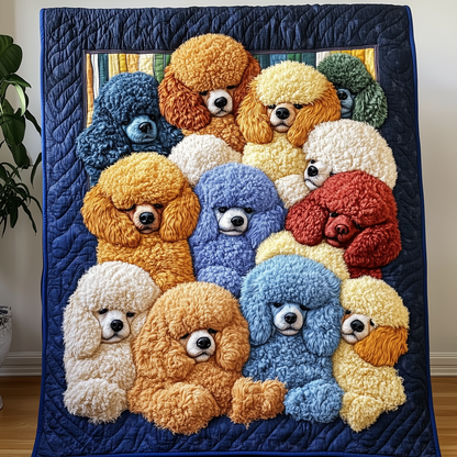 Adorable Sleepy Poodles Quilted Blanket GFTOTP2372