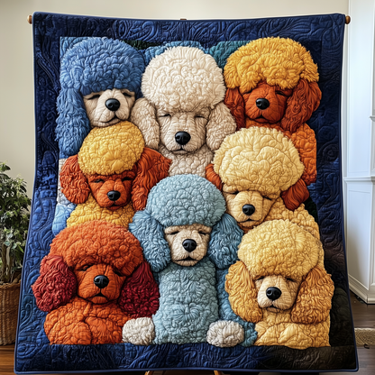 Adorable Sleepy Poodles Quilted Blanket GFTOTP2374