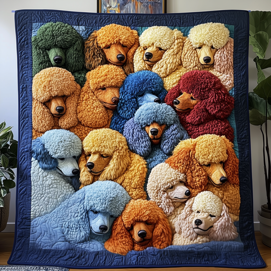 Adorable Sleepy Poodles Quilted Blanket GFTOTP2375