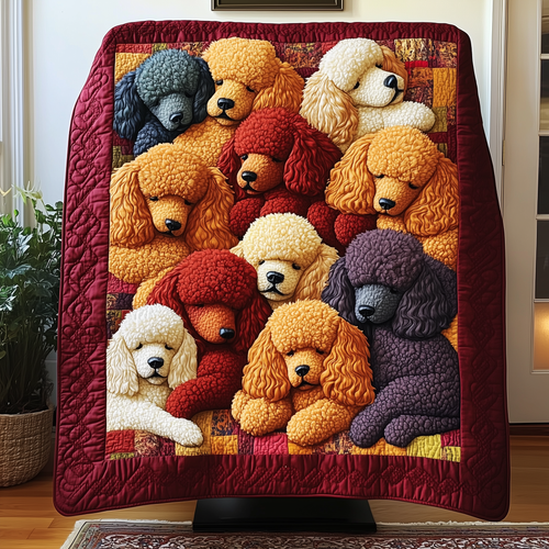 Adorable Sleepy Poodles Quilted Blanket GFTOTP2376