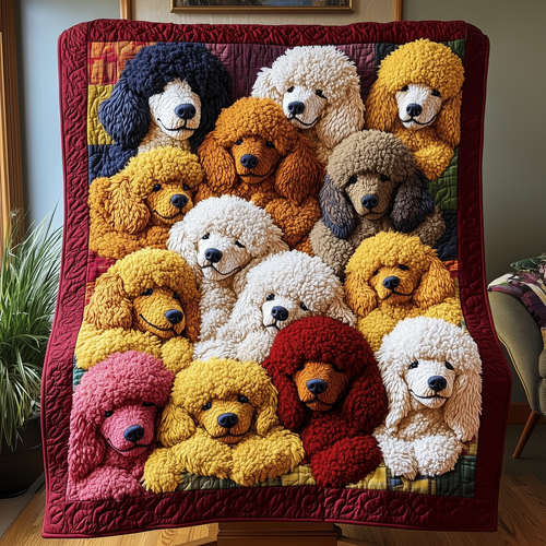 Adorable Sleepy Poodles Quilted Blanket GFTOTP2377