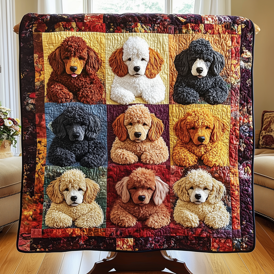 Adorable Sleepy Poodles Quilted Blanket GFTOTP2378