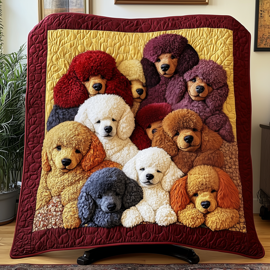 Adorable Sleepy Poodles Quilted Blanket GFTOTP2381